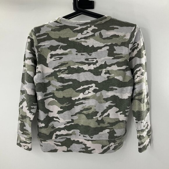 Chaser Girls Camo Peace Crew Neck Long Sleeve Pullover Sweatshirt Multi Size 7 - Picture 2 of 5